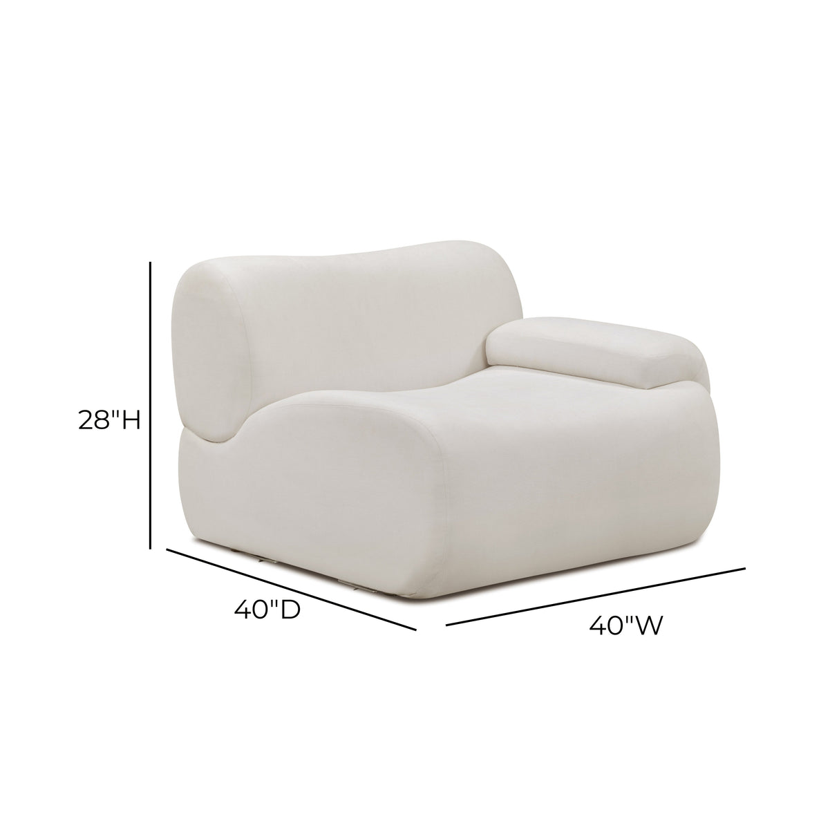 Zenith Contract-Grade Upcycled Fabric Corner Chair by TOV Furniture at Eve Furniture