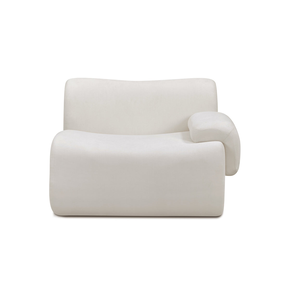 Zenith Contract-Grade Upcycled Fabric Corner Chair by TOV Furniture at Eve Furniture