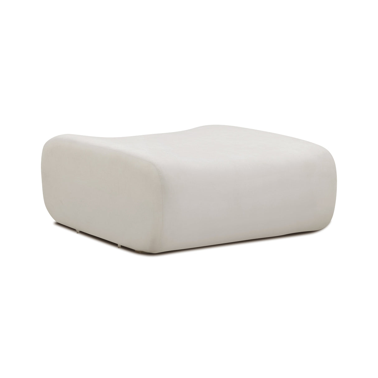 Zenith Contract-Grade Upcycled Fabric Ottoman by TOV Furniture at Eve Furniture