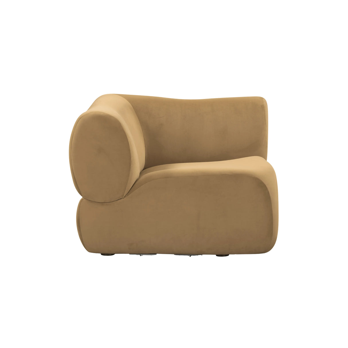 Zenith Latte Brown Performance Velvet Corner Wedge by TOV Furniture at Eve Furniture