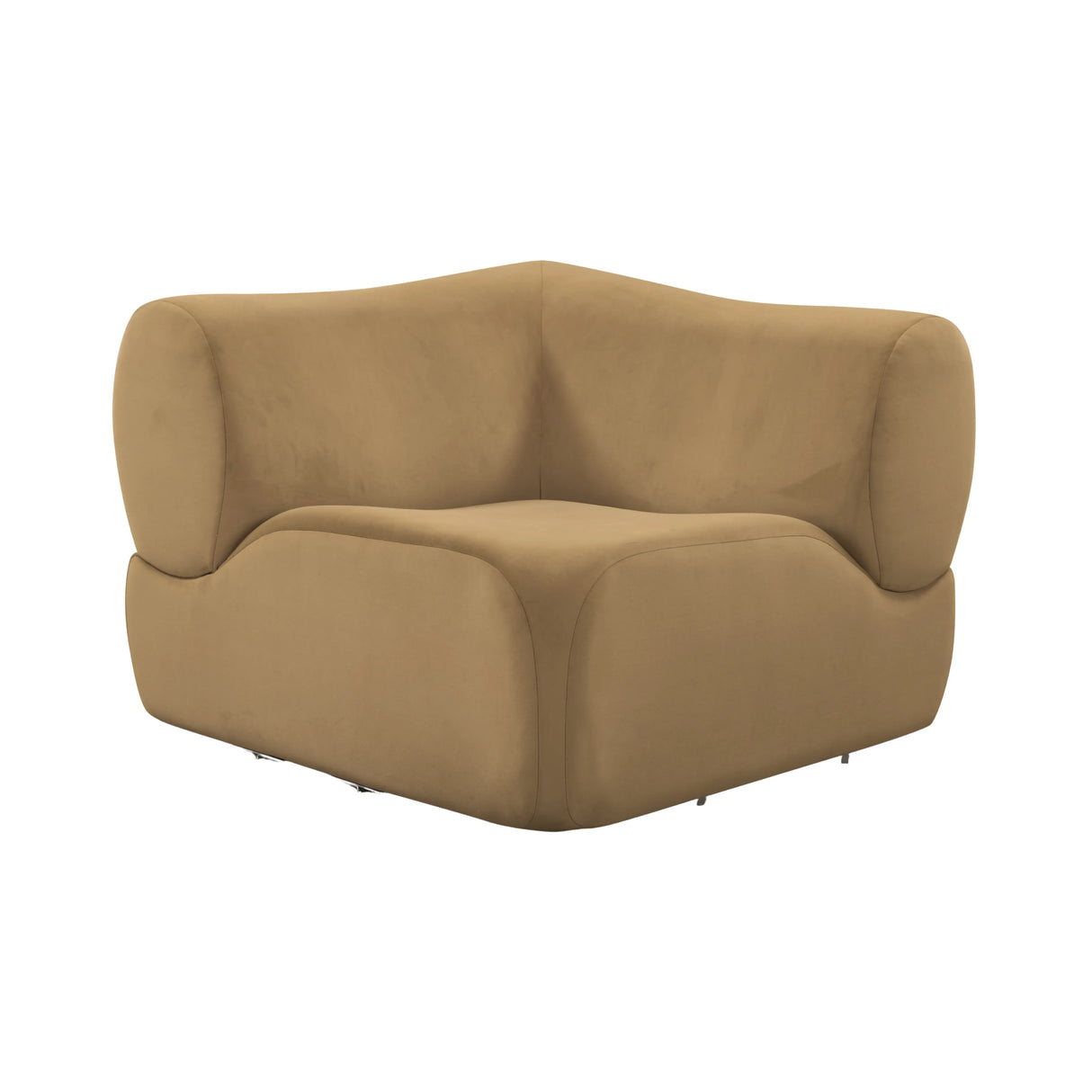 Zenith Latte Brown Performance Velvet Corner Wedge by TOV Furniture at Eve Furniture