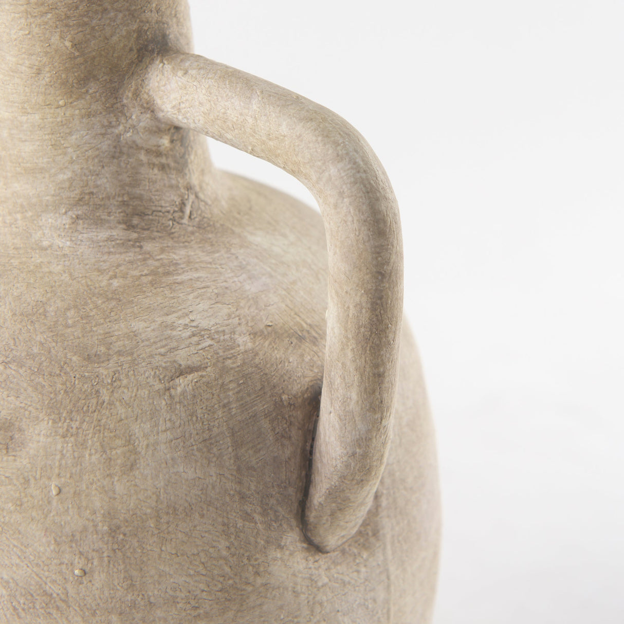 Zenni 5.3L x 5.3W x 9.3H Warm Beige Ceramic Vase by Mercana at Eve Furniture