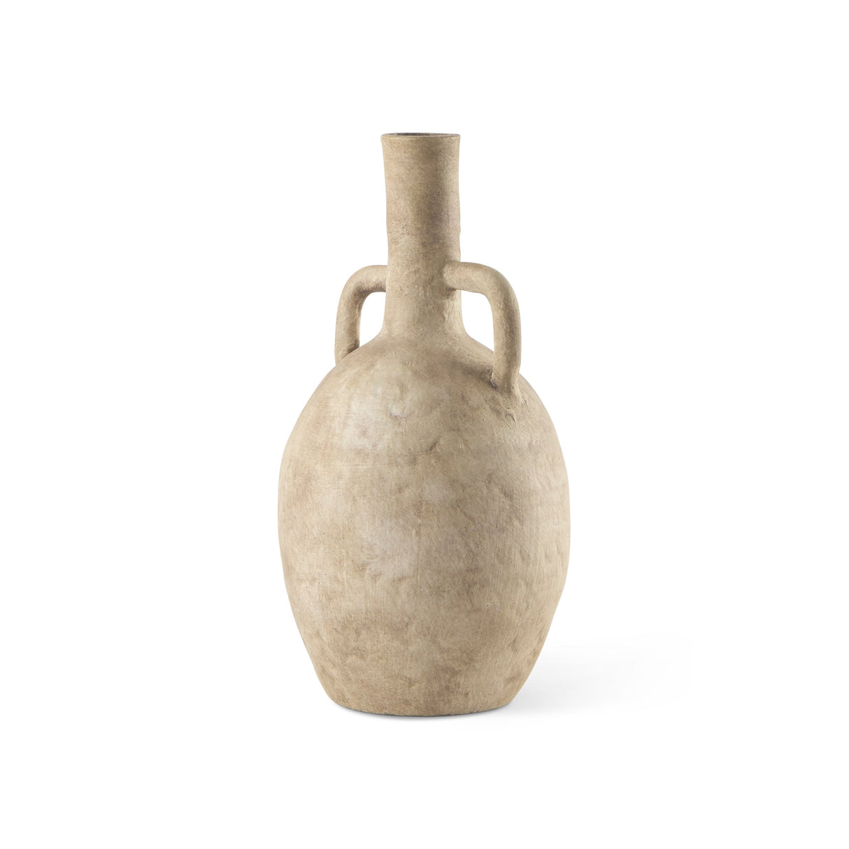 Zenni 6.1L x 6.1W x 12.0H Warm Beige Ceramic Vase by Mercana at Eve Furniture