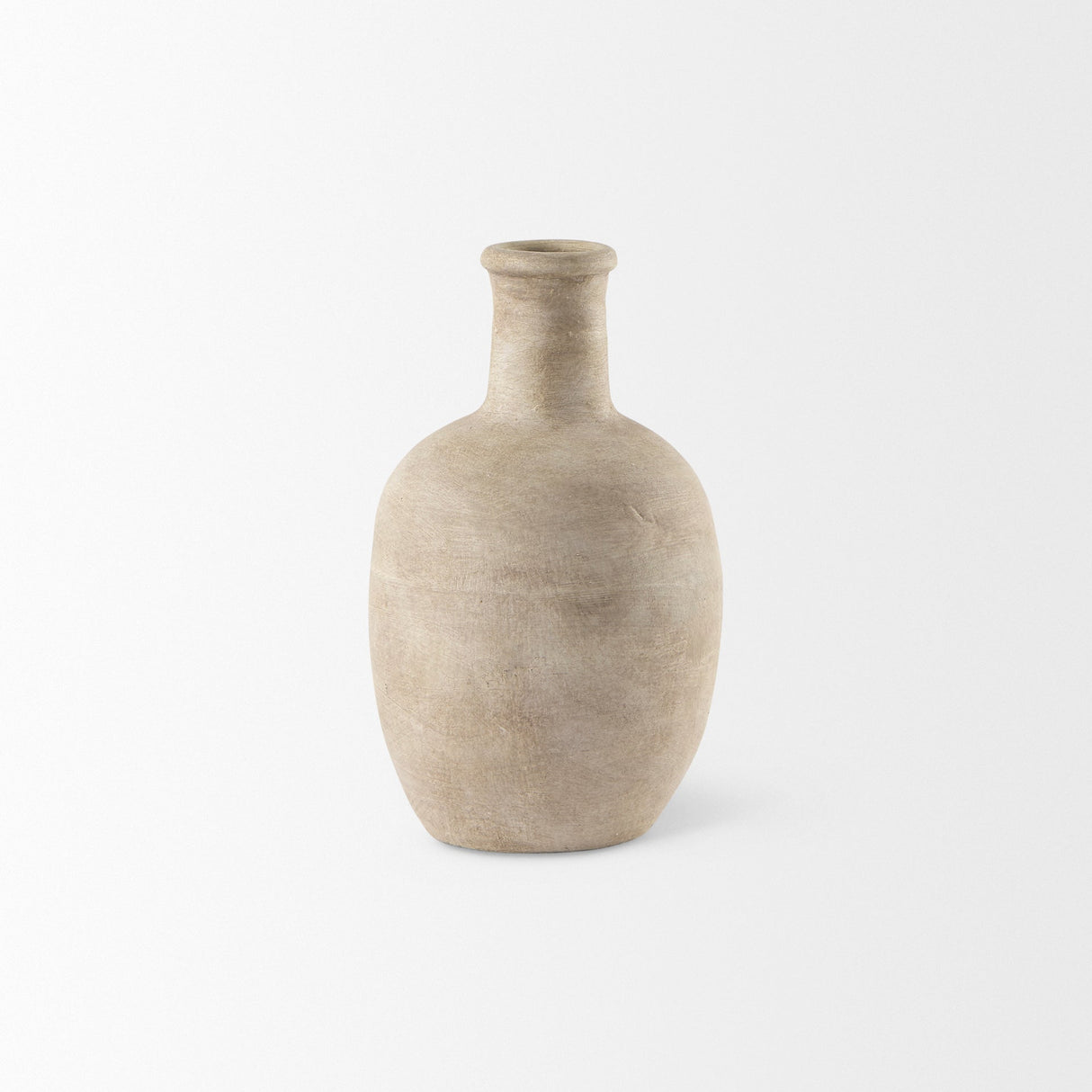 Zenni Warm Beige Ceramic Vase by Mercana at Eve Furniture