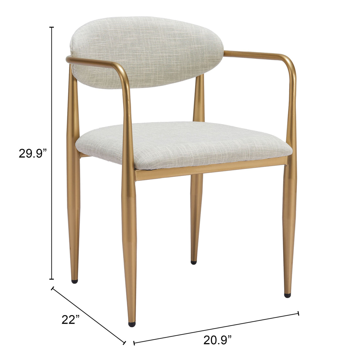 Zens Gray Dining Chair (Set of 2) Quill by Zuomod at Eve Furniture