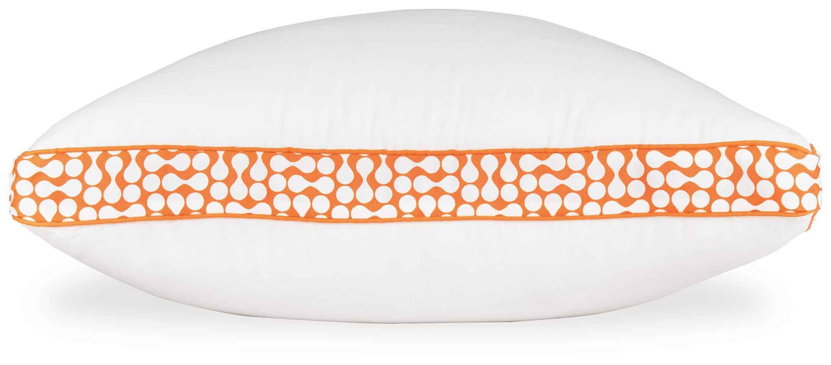 Zephyr 2.0 White/Orange 3-in-1 Pillow by Ashley at Eve Furniture