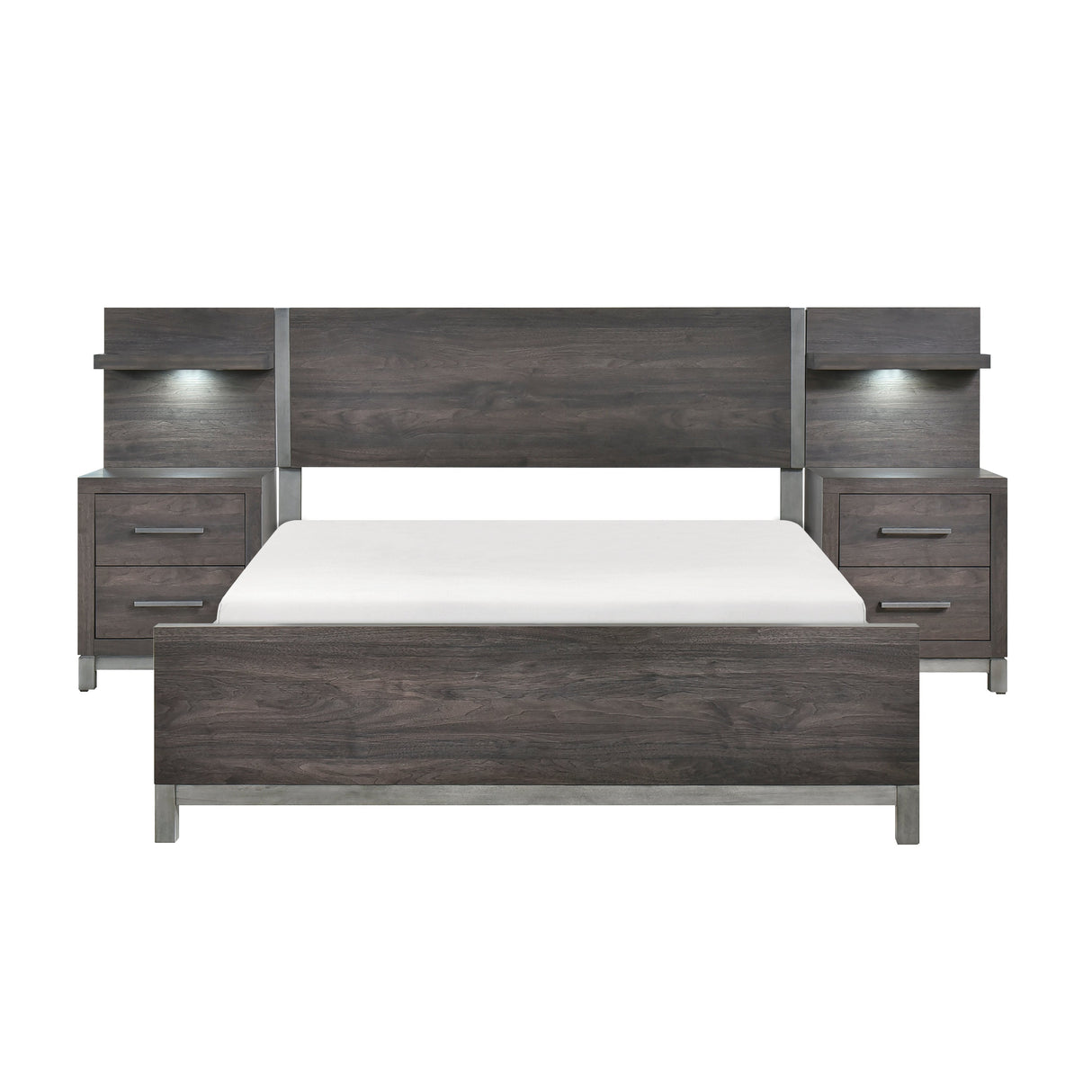 Zephyr Brownish Gray Wall Bedroom Set by Homelegance at Eve Furniture