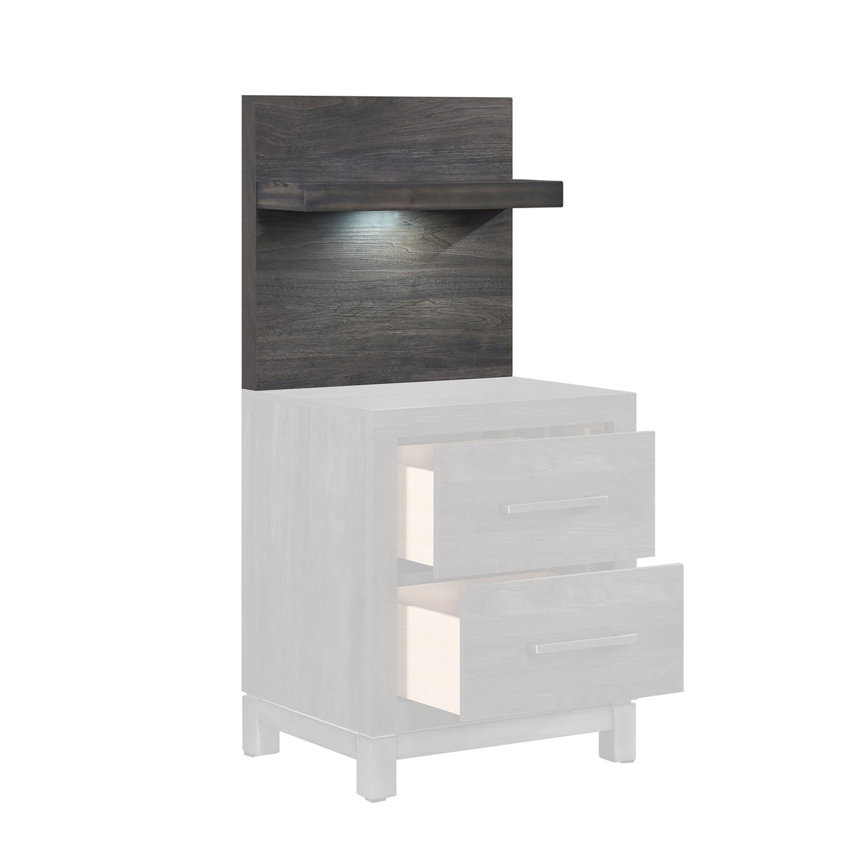 Zephyr Brownish Gray Wall Panel for Night Stand, 1-Piece by Homelegance at Eve Furniture