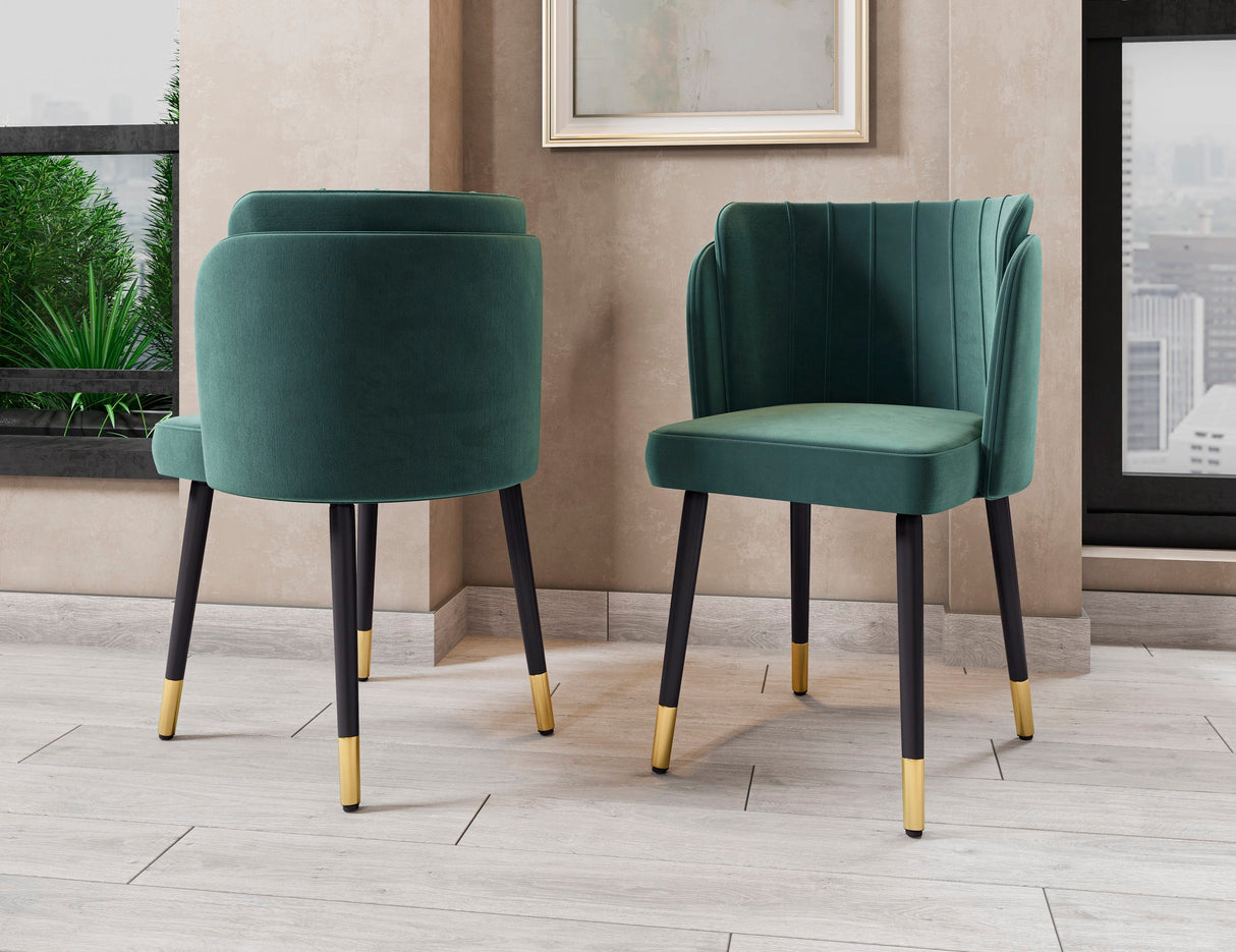 Zephyr Dining Chair in Hunter Green by Manhattan Comfort at Eve Furniture