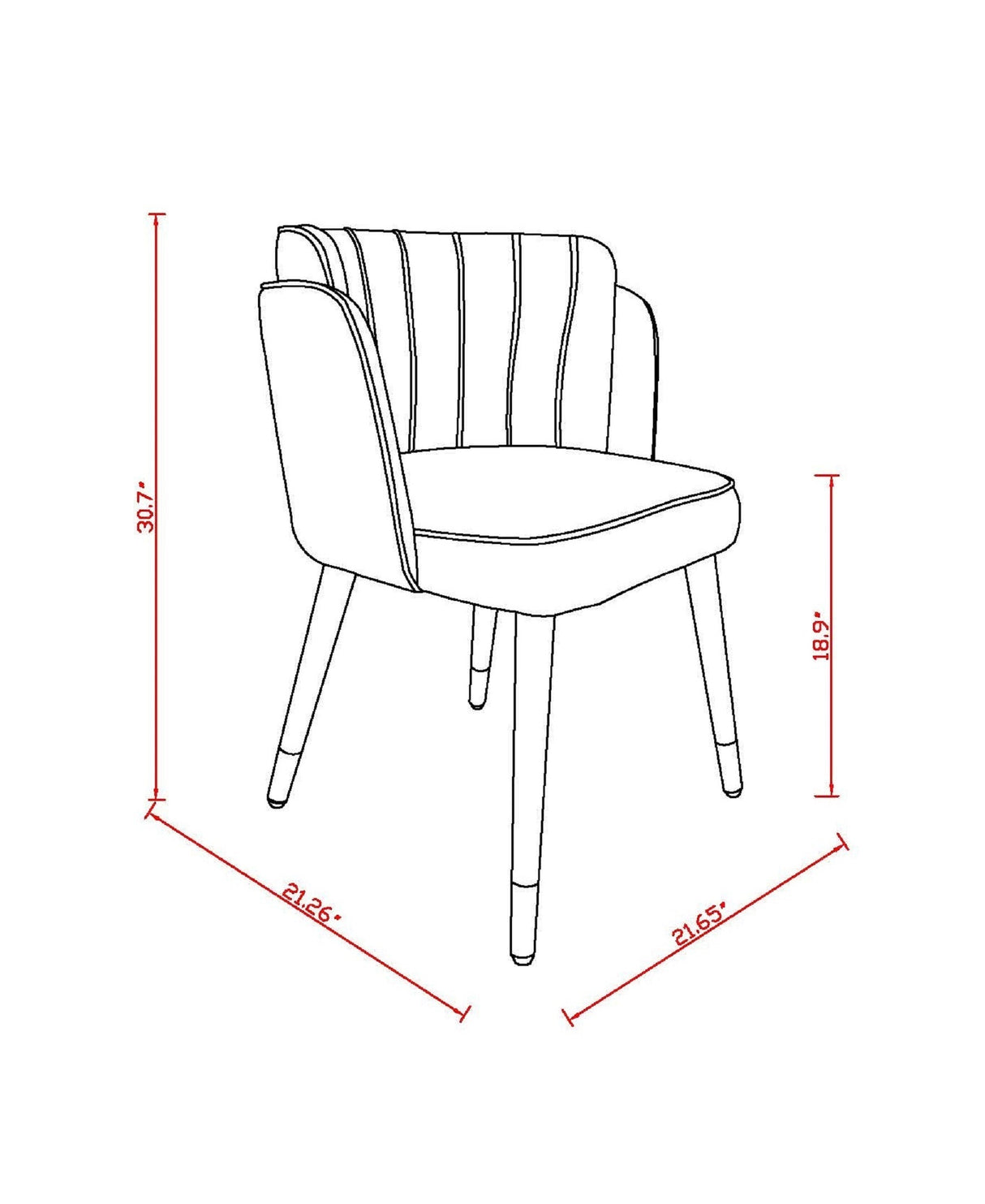 Zephyr Dining Chair in Hunter Green by Manhattan Comfort at Eve Furniture