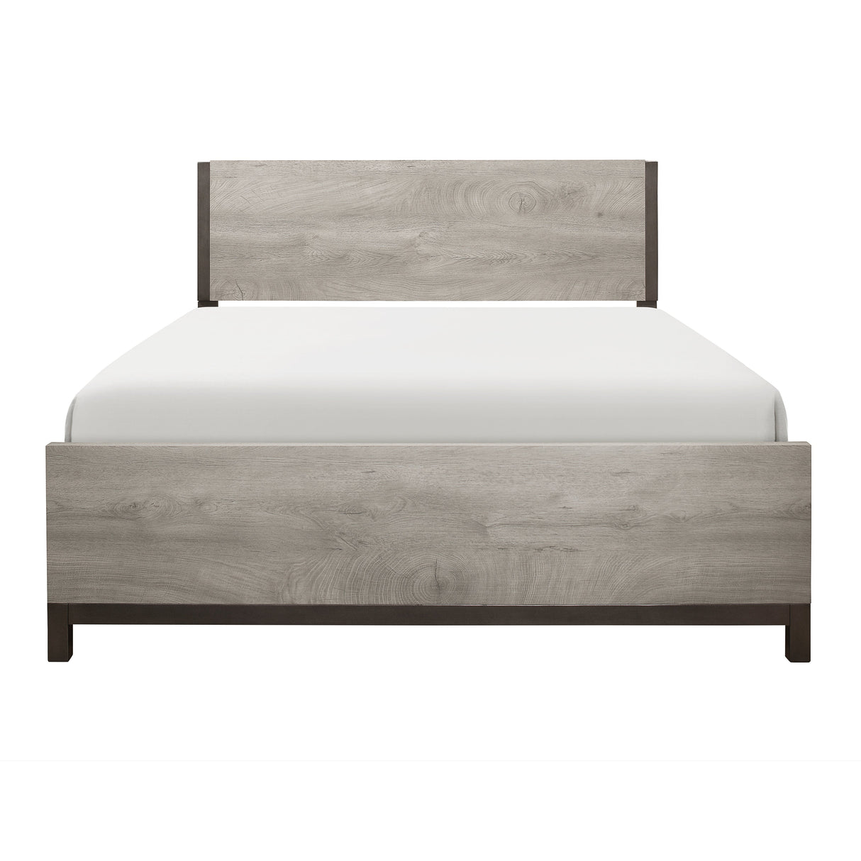 Zephyr Light Gray King Panel Bed by Homelegance at Eve Furniture