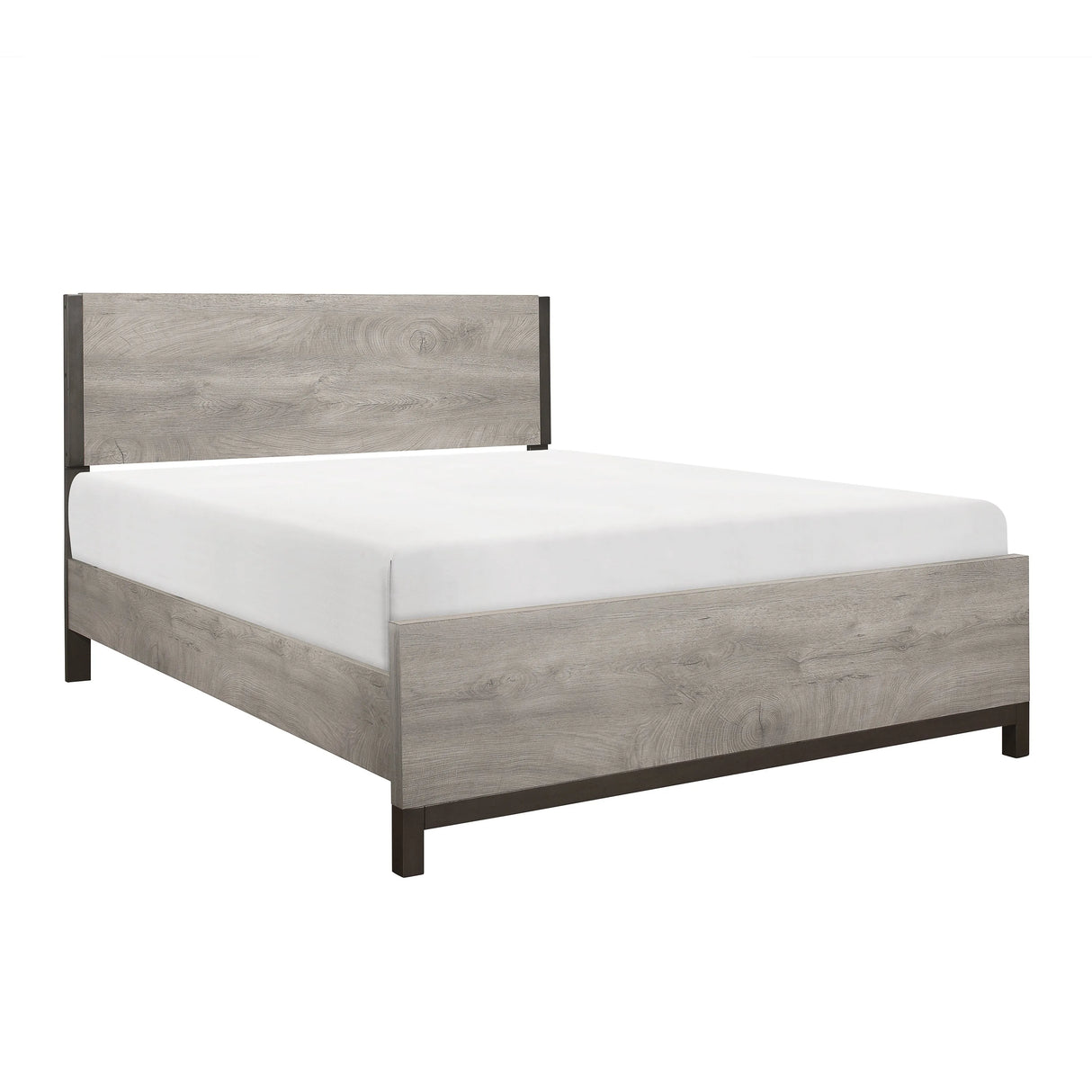 Zephyr Light Gray King Panel Bed by Homelegance at Eve Furniture