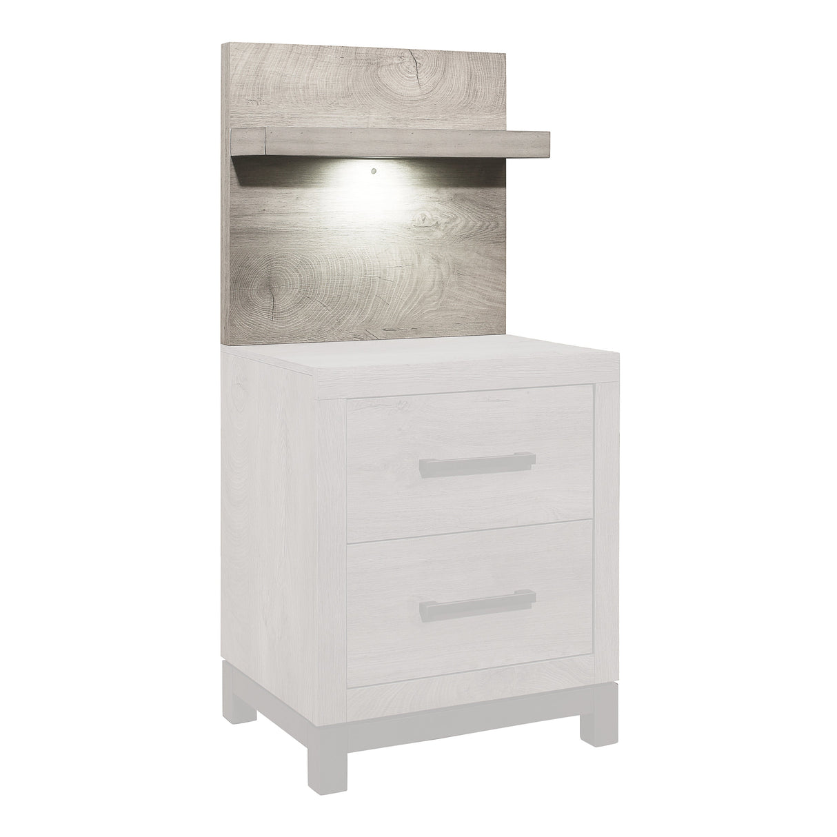 Zephyr Light Gray Wall Panel for Nightstand, 1-Piece by Homelegance at Eve Furniture