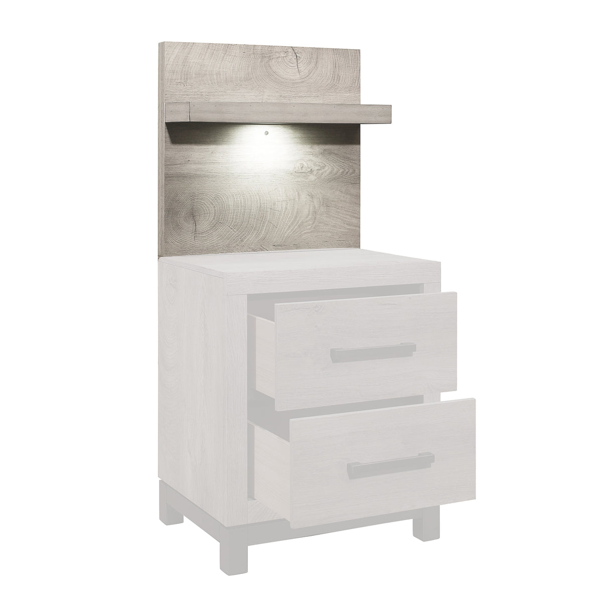 Zephyr Light Gray Wall Panel for Nightstand, 1-Piece by Homelegance at Eve Furniture