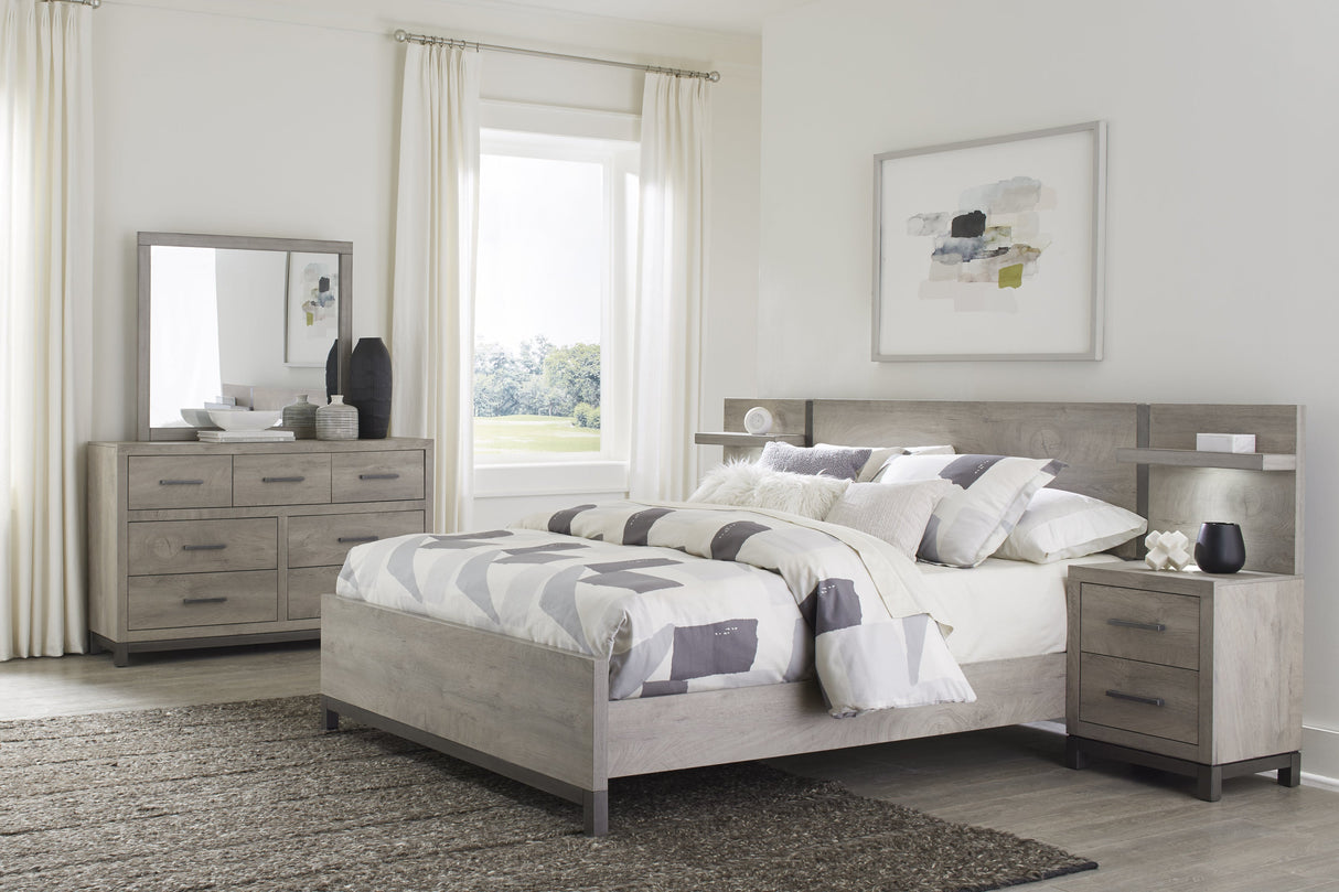 Zephyr Light Gray Wall Panel for Nightstand, 1-Piece by Homelegance at Eve Furniture