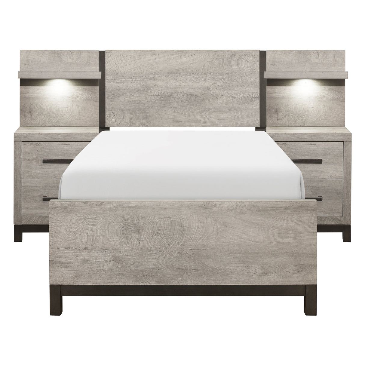Zephyr Light Gray Youth Wall Bedroom Set by Homelegance at Eve Furniture
