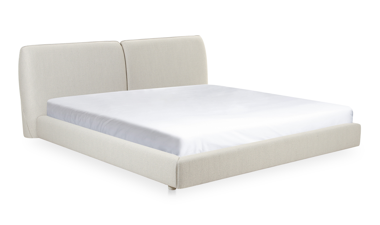 Zeppelin King Bed - Light Grey by Moe's Home at Eve Furniture