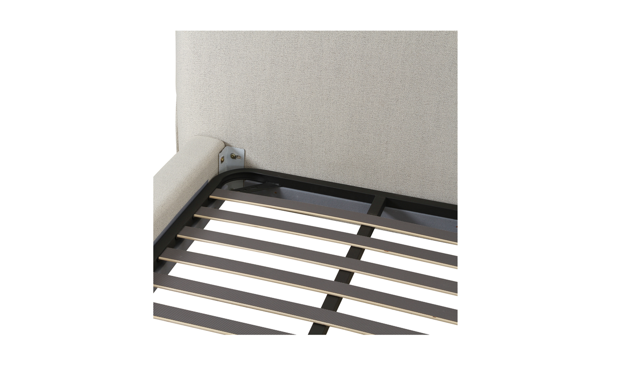 Zeppelin King Bed - Light Grey by Moe's Home at Eve Furniture