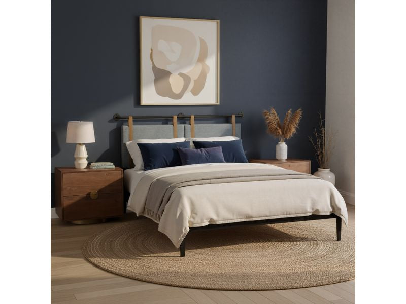 Zeva Floating Queen Headboard Gray