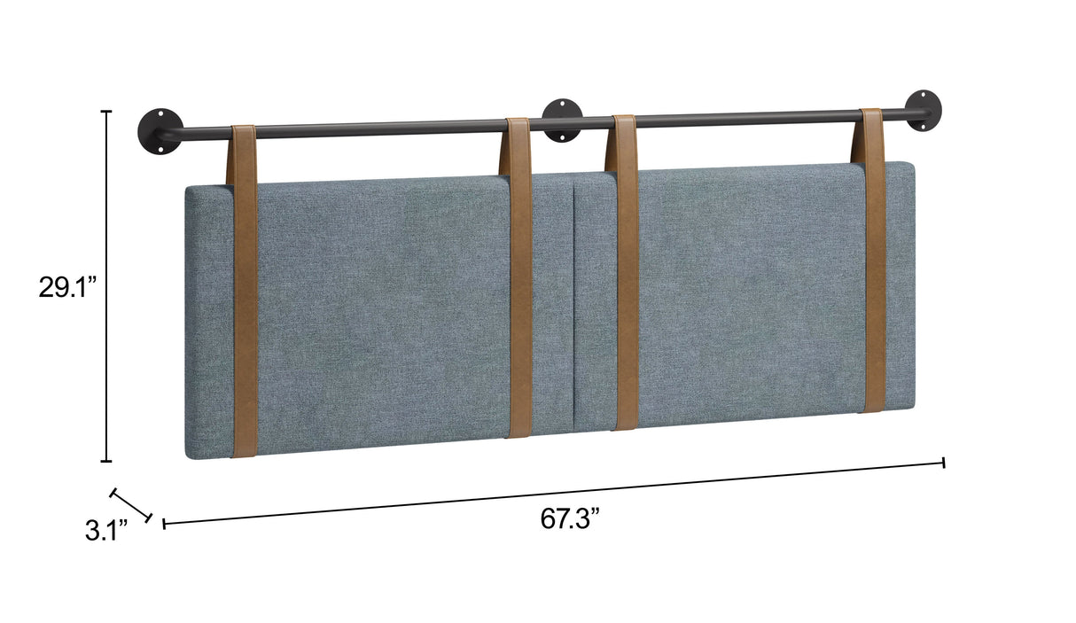 Zeva Gray Floating Queen Headboard by Zuomod at Eve Furniture