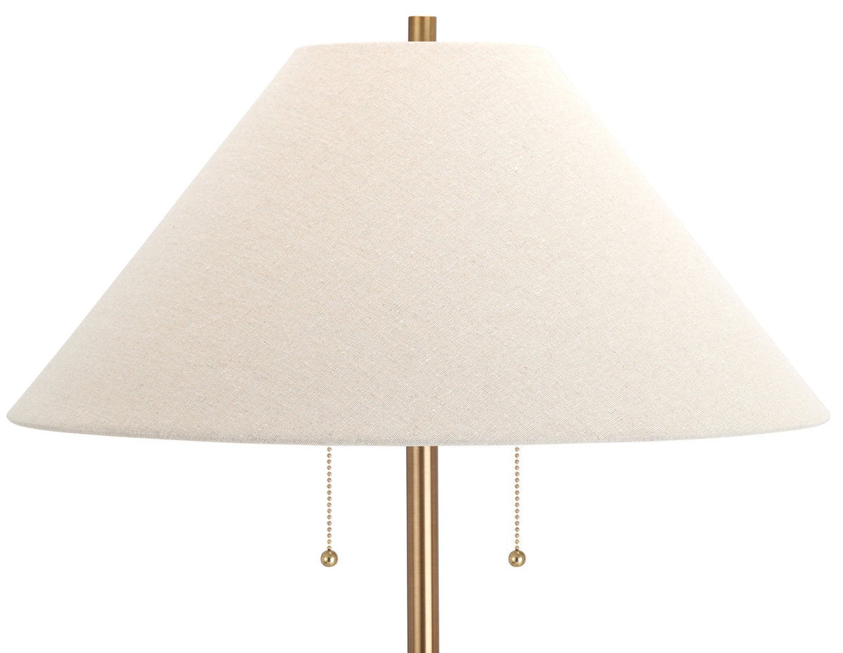 Zeva Tan/Gold Floor Lamp by Crestview at Eve Furniture