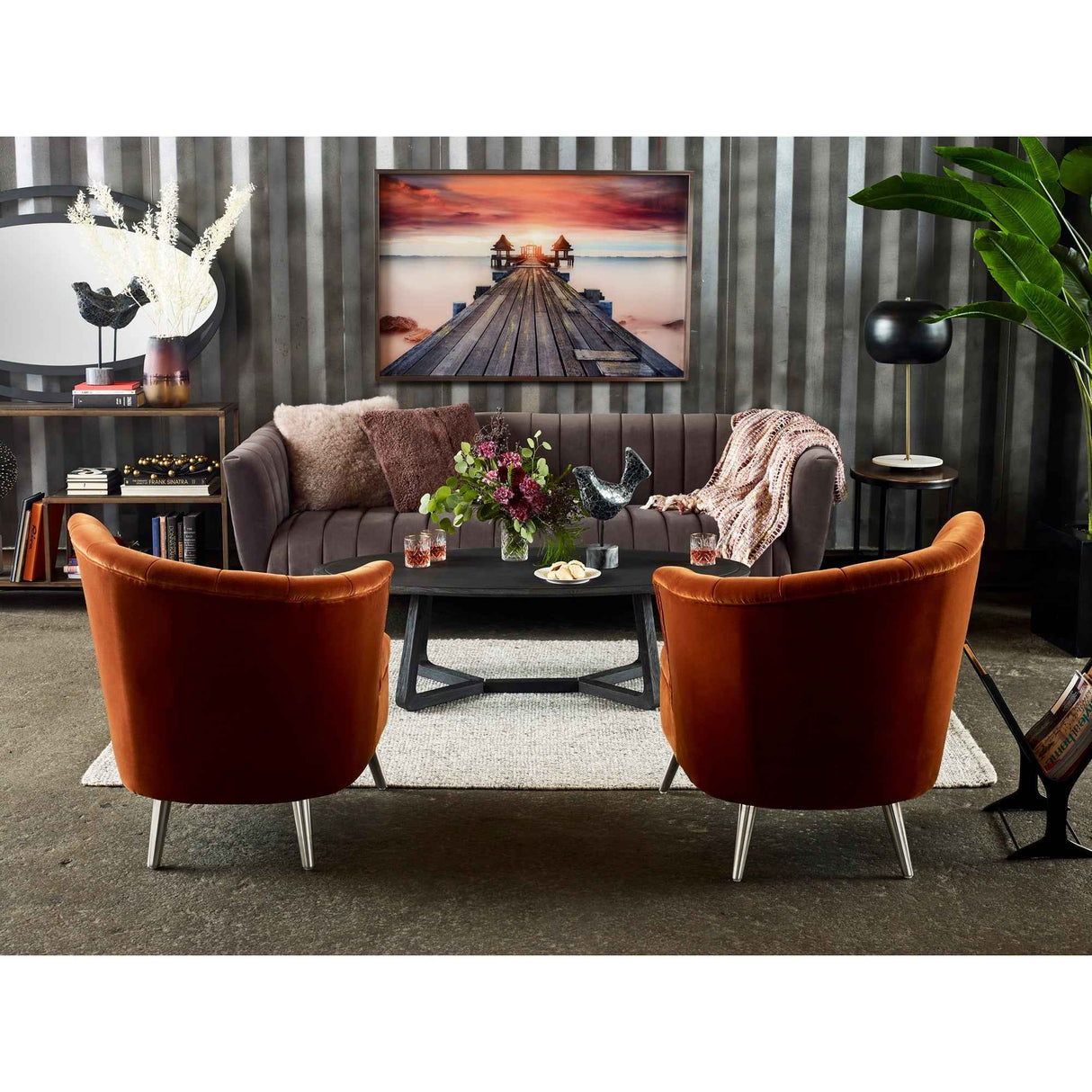 Ziff Light Brown Magazine Holder by Moe's Home at Eve Furniture