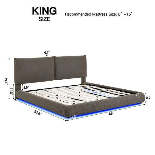 Zima Brown King Platform Bed by New Era Innovations at Eve Furniture