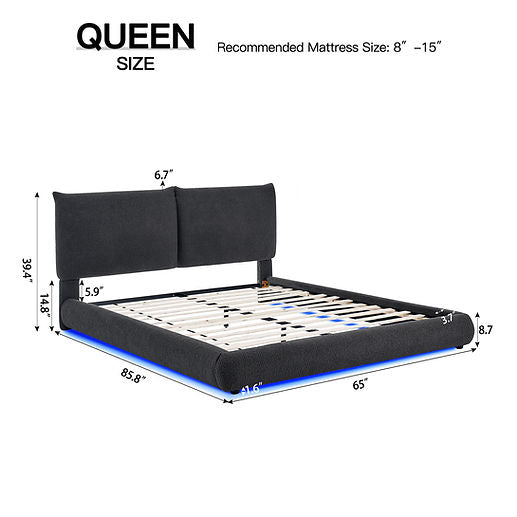 Zima Grey King Platform Bed by New Era Innovations at Eve Furniture