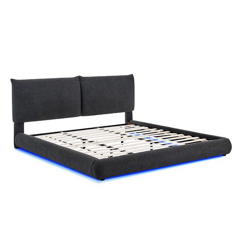Zima Grey King Platform Bed by New Era Innovations at Eve Furniture