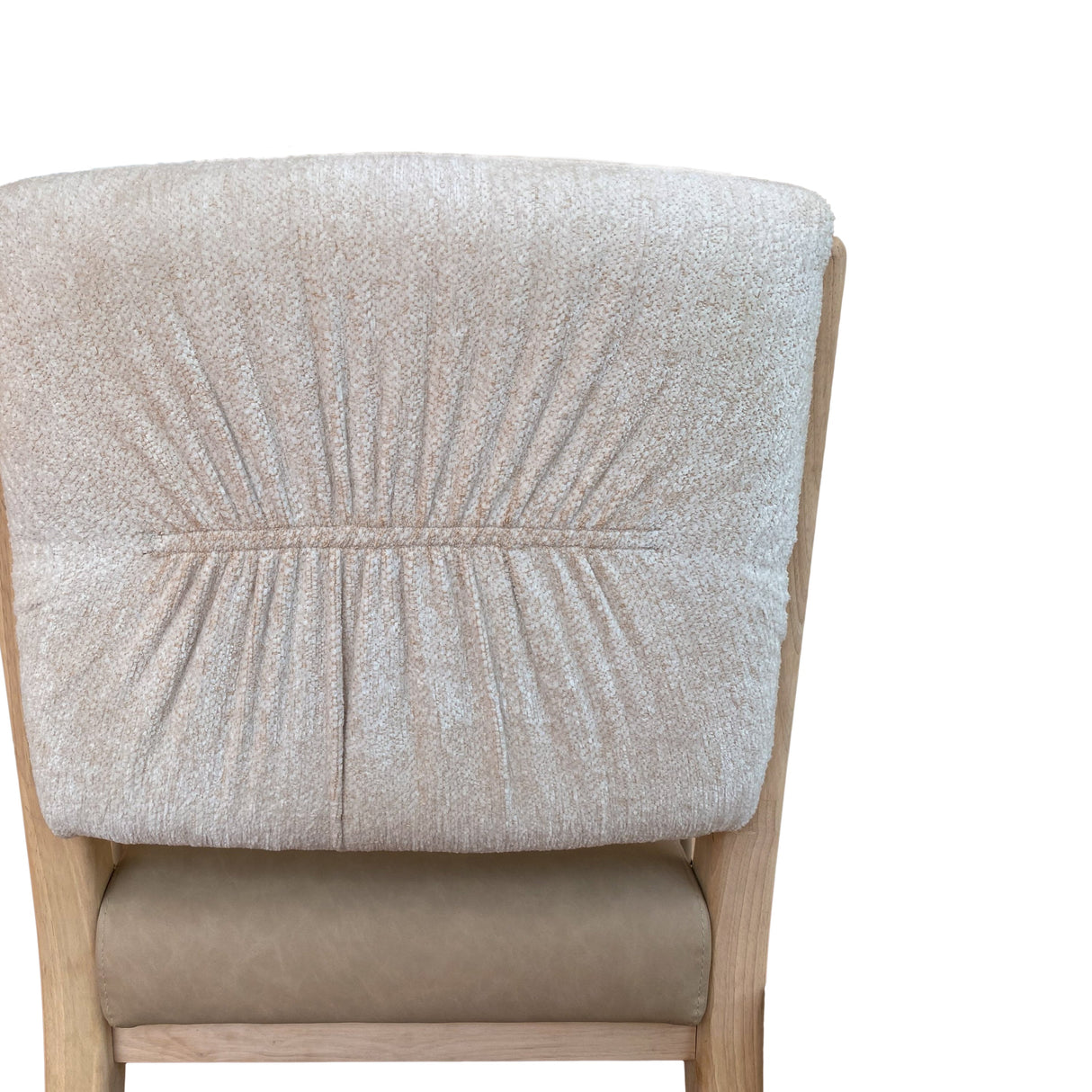 Zinnia Upholstered Dining Chair in White Sand, Buttermilk Leather and Dune Chenille (Set of 2) by Modus Furniture at Eve Furniture