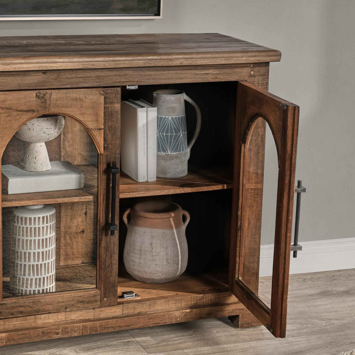 Zion Natural 4 Door Cabinet by Classic Home at Eve Furniture