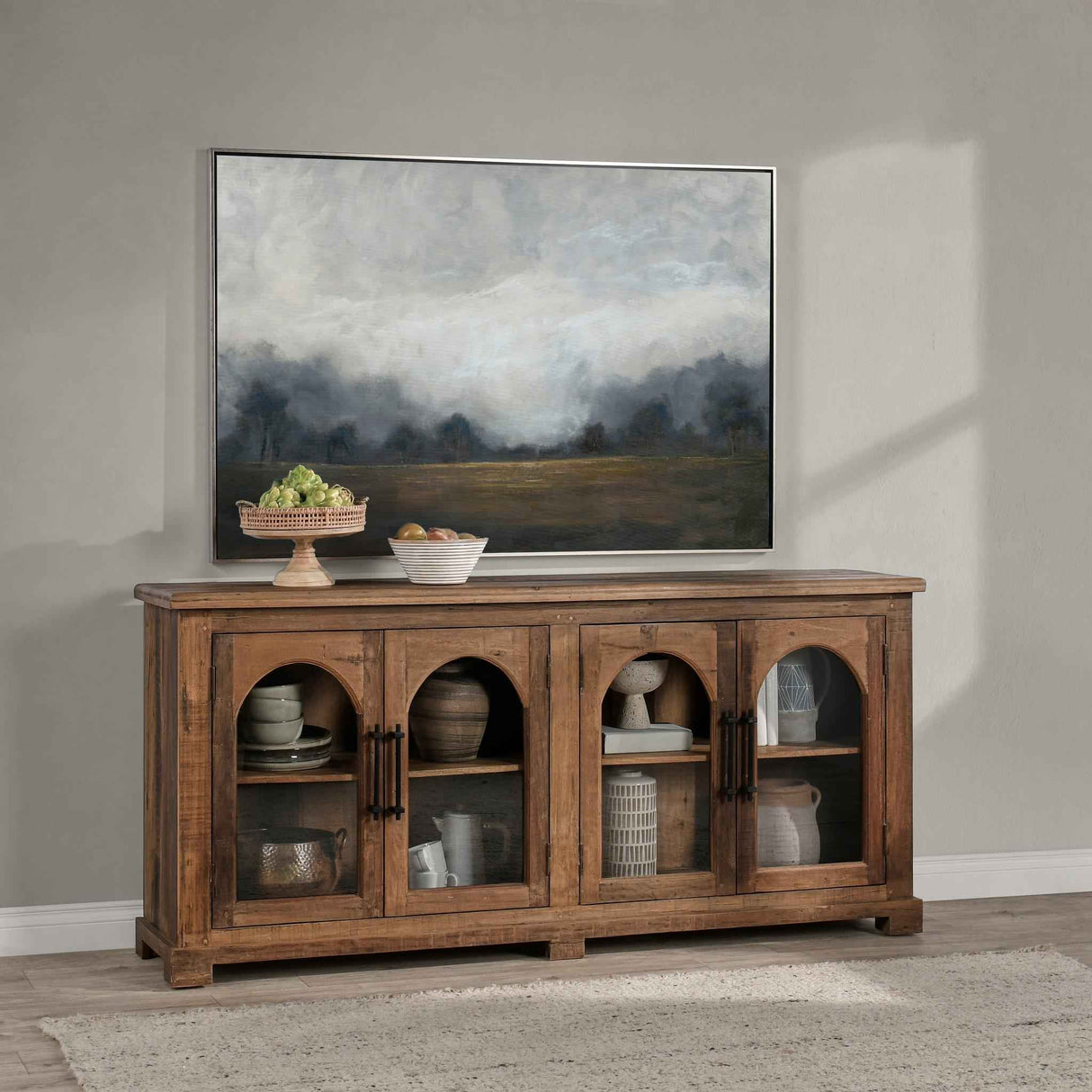 Zion Natural 4 Door Cabinet by Classic Home at Eve Furniture