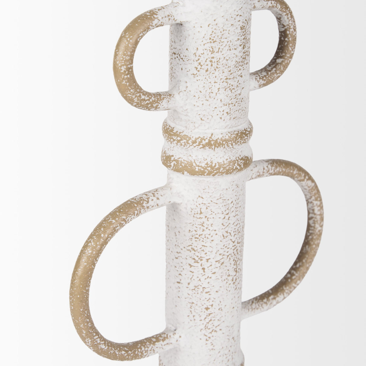 Ziva Large Distressed White Metal Sculptural Object by Mercana at Eve Furniture