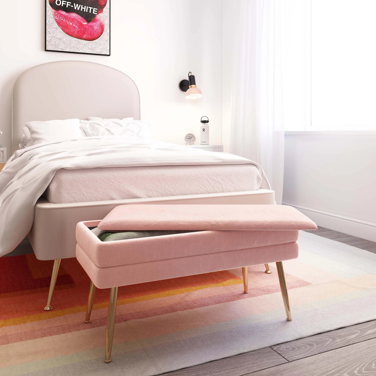 Ziva Velvet Storage Bench by TOV Furniture at Eve Furniture