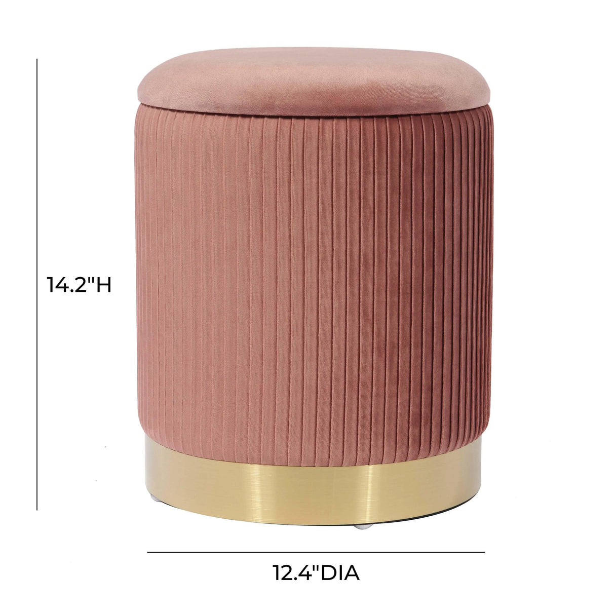 Zoe Velvet Storage Ottoman by TOV Furniture at Eve Furniture