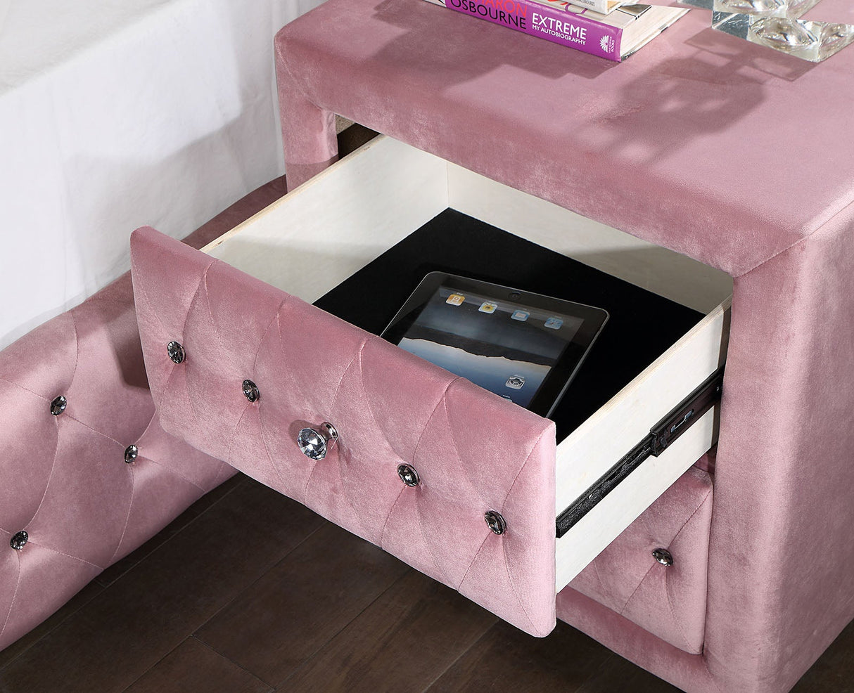 Zohar Pink 5-Piece Queen Bedroom Set by Furniture of America at Eve Furniture