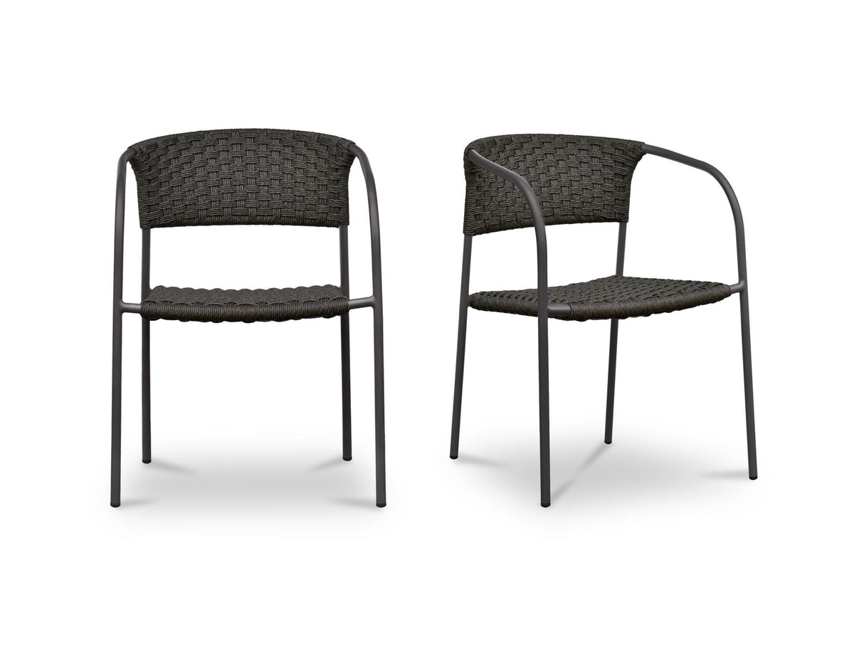 Zola Dark Brown Outdoor Dining Chair (Set of 2) by MOES at Eve Furniture