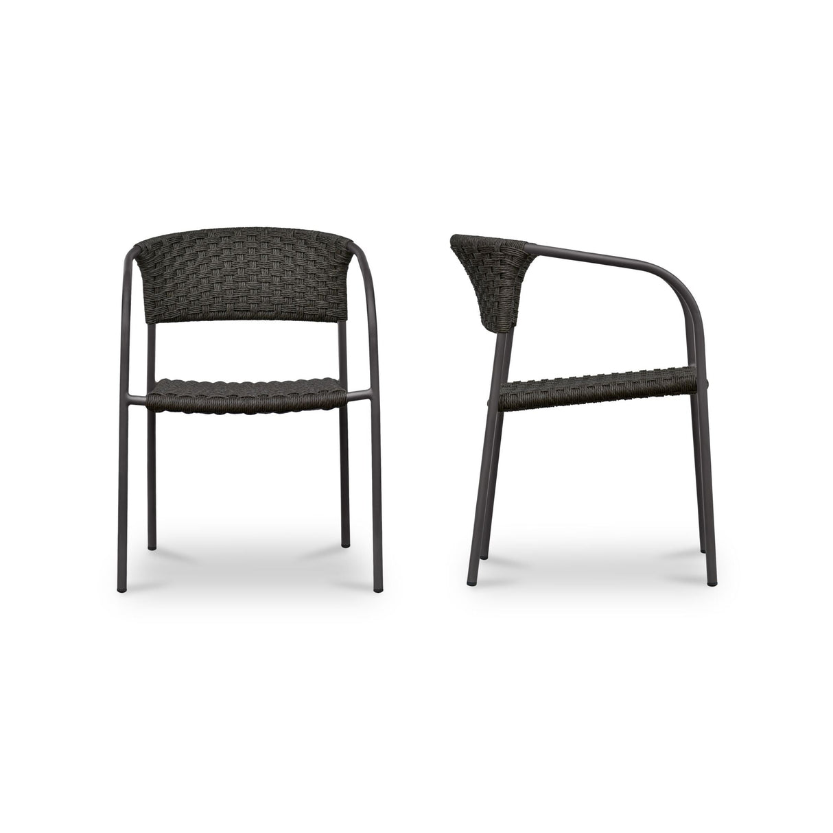 Zola Dark Brown Outdoor Dining Chair (Set of 2) by Moe's Home at Eve Furniture