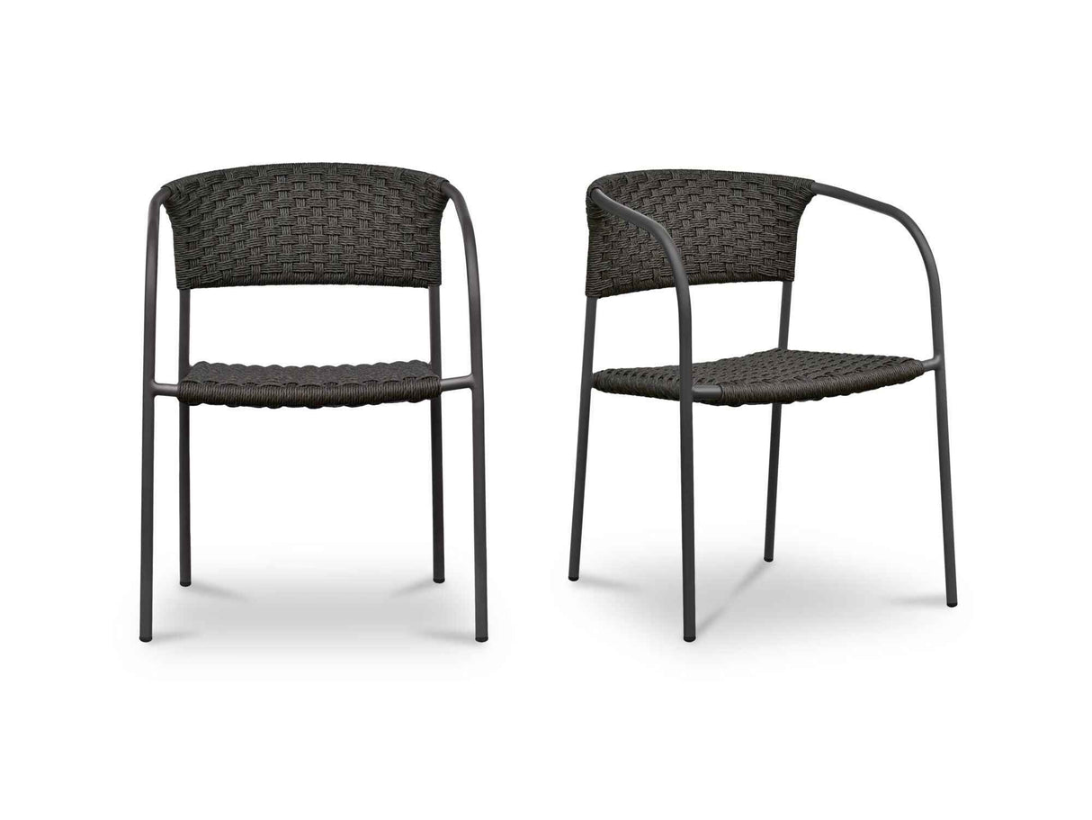Zola Dark Brown Outdoor Dining Chair (Set of 2) by Moe's Home at Eve Furniture