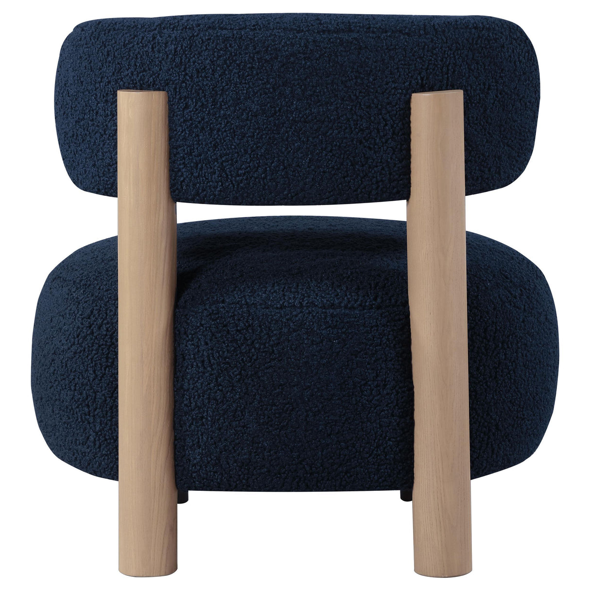 Zonie Blue Boucle Upholstered Barrel Back Accent Chair by Coaster at Eve Furniture