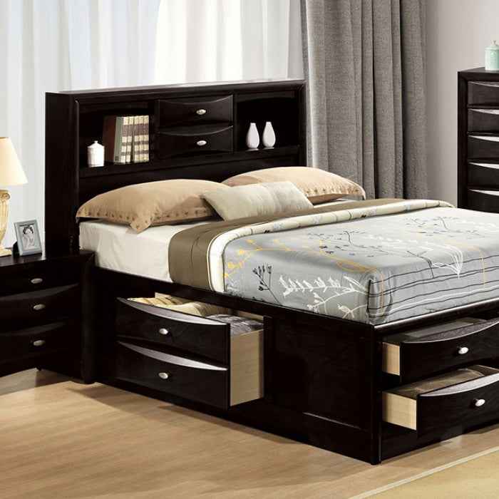 Zosimo Black 5-Piece Queen Bedroom Set by Furniture of America at Eve Furniture