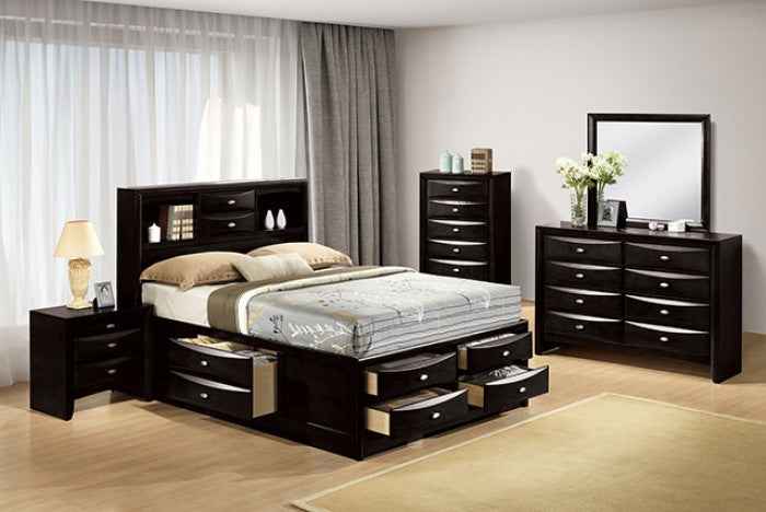 Zosimo Black 5-Piece Queen Bedroom Set by Furniture of America at Eve Furniture