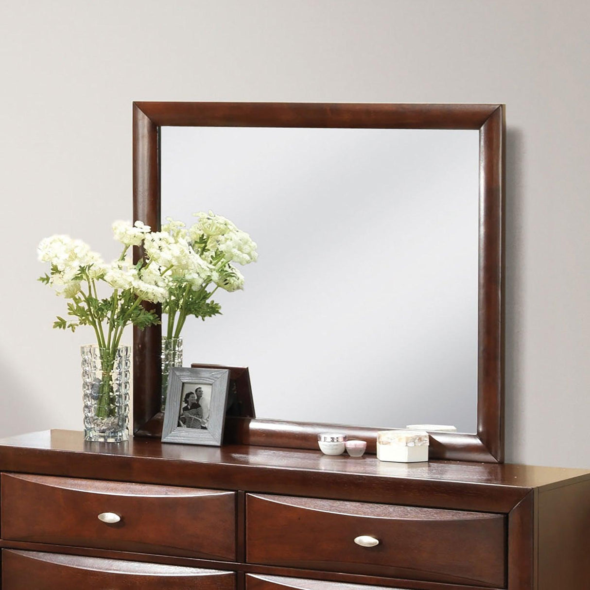 Zosimo Dark Cherry Mirror by Furniture of America at Eve Furniture