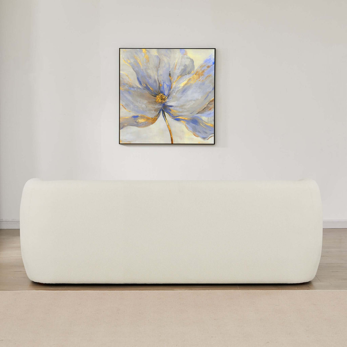 Anna French Ivory Boucle Sofa by Ashcroft Imports at Eve Furniture