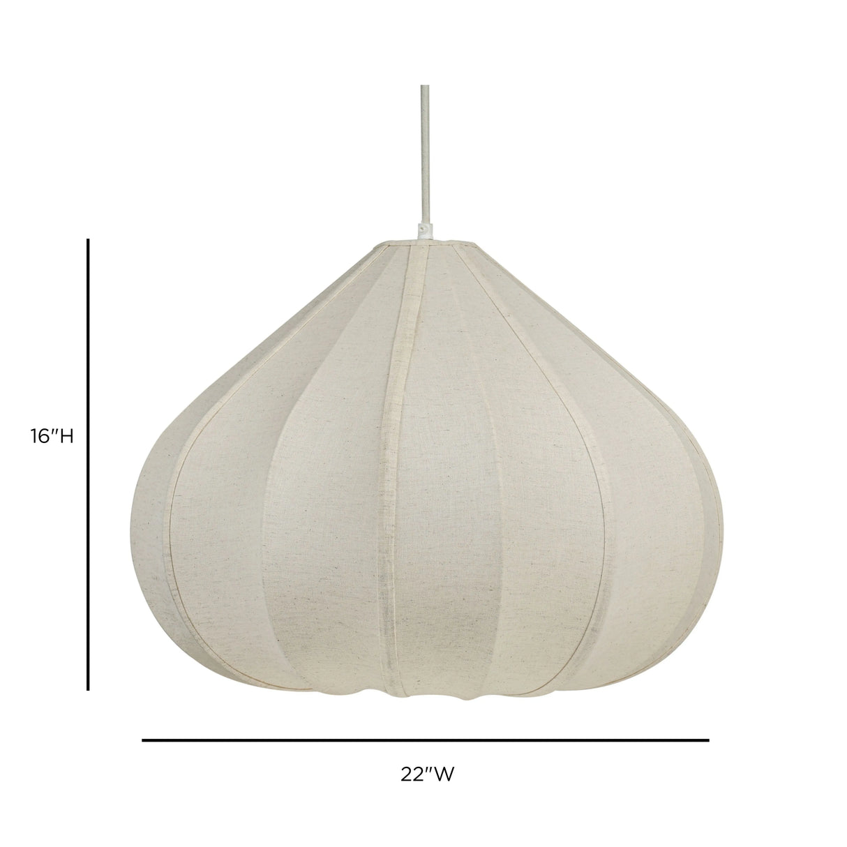 Zubeda Cotton Teardrop Pendant Lamp by TOV Furniture at Eve Furniture