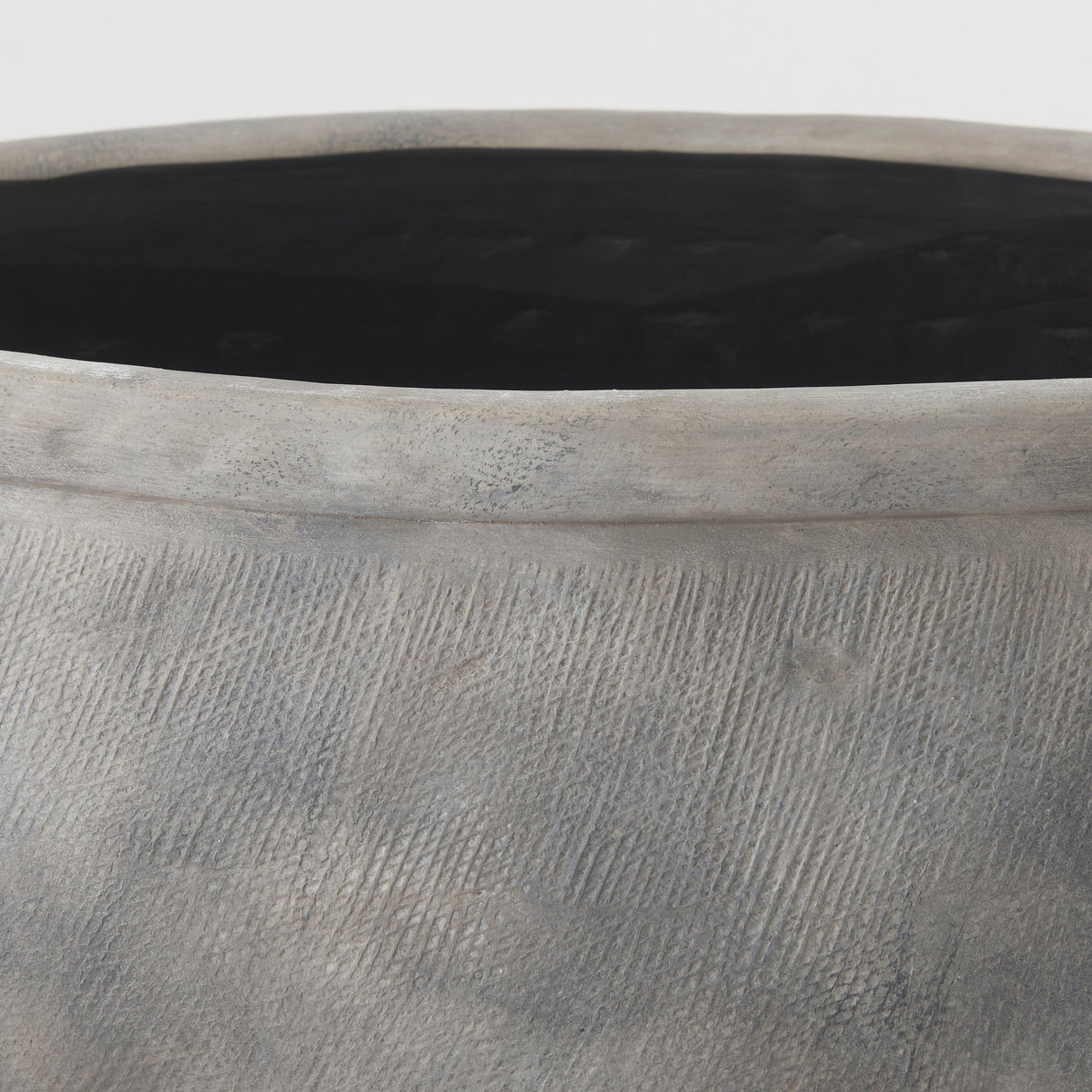 Zuma 27.2L x 18.1W x 24.4H Light Gray Ceramic Floor Vase by Mercana at Eve Furniture
