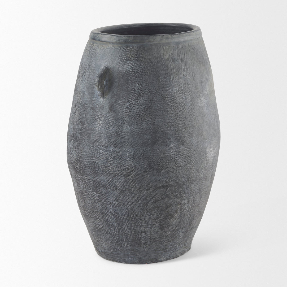 Zuma 27.2L x 20.5W x 31.9H Dark Gray Ceramic Floor Vase by Mercana at Eve Furniture