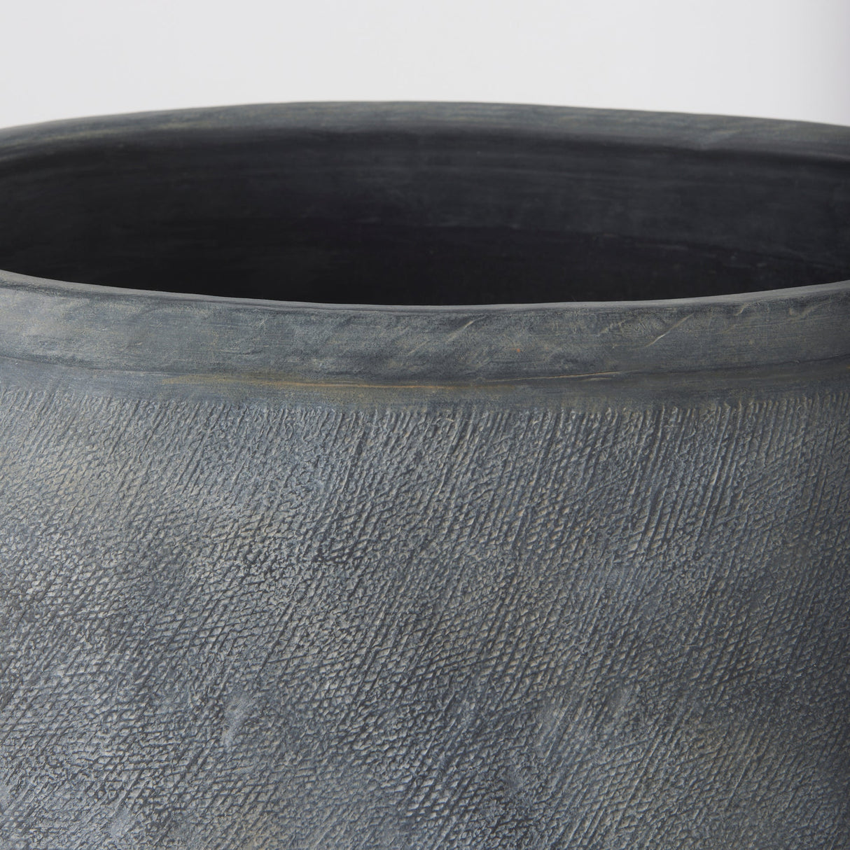 Zuma 27.2L x 20.5W x 31.9H Dark Gray Ceramic Floor Vase by Mercana at Eve Furniture