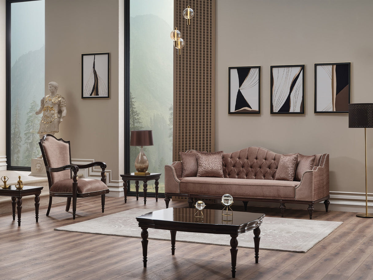 Zumrut Brown Stationary Sofa by Furnia at Eve Furniture
