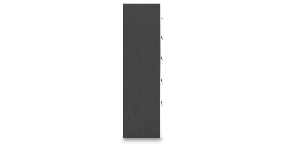 Zuraleus Black Chest of Drawers by Ashley at Eve Furniture